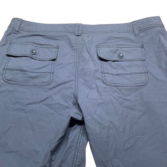 Eddie Bauer Navy Adventure Stretch Ripstop Capri Pants - Picture 2 of 7